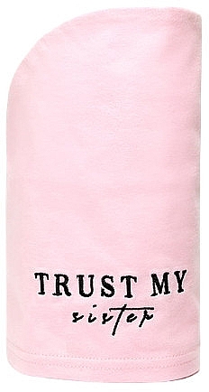 Хлопковое полотенце для волос, розовое - Trust My Sister — фото N1