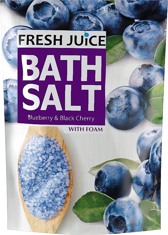 Соль для ванны дой-пак - Fresh Juice Blueberry & Black Cherry 