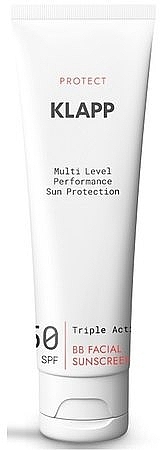 Тональный солнцезащитный крем - Klapp Triple Action ВB Facial Sunscreen SPF 50 — фото N1