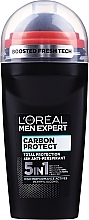 Дезодорант шариковый - L'Oreal Paris Men Expert Carbon Protect AntiPerspirant Intense Ice Deo Roll-On — фото N2