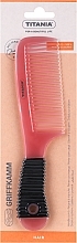 Парфумерія, косметика Гребінь для волосся, 20.5 см, з гумовою ручкою, блідо-рожевий - Titania