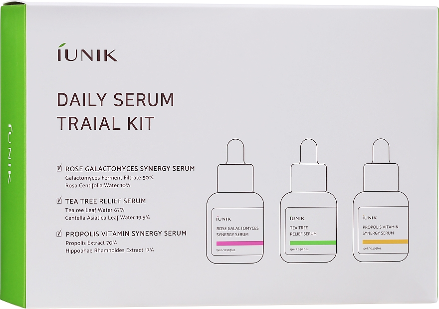 Набір - iUNIK Daily Serum Trial Kit (ser/3x15ml)