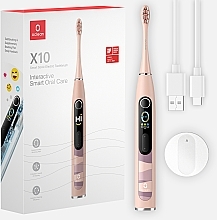 Парфумерія, косметика Електрична зубна щітка Oclean X10 Pink - Oclean X10 Electric Toothbrush Pink