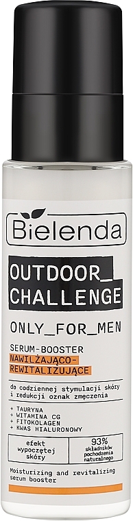 Увлажняющая и восстанавливающая сыворотка-бустер для мужчин - Bielenda Only For Men Outdoor Challenge Serum — фото N1