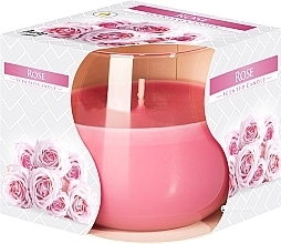 Парфумерія, косметика Ароматична свічка "Троянда" у склянці - Bispol Scented Candle