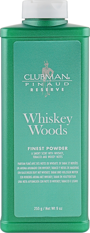 Тальк універсальний з запахом віскі - Clubman Pinaud Whiskey Woods Finest Powder — фото N1