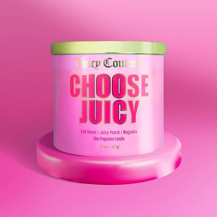 Ароматическая свеча - Juicy Couture Choose Juicy Fine Fragrance Candle — фото N3