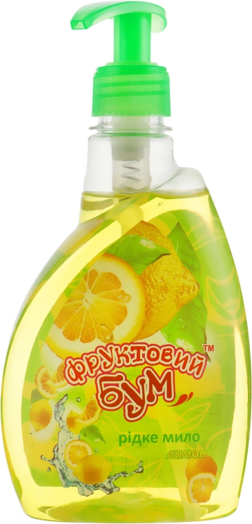 Жидкое мыло "Лимон" - Pirana "Фруктовый Бум" — фото N1