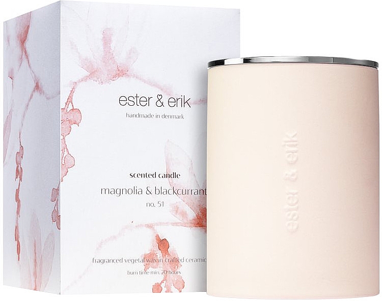 Ароматична свічка "Магнолія і чорна смородина" - Ester & Erik Scented Candle Magnolia & Blackcurrant № 51 — фото N1