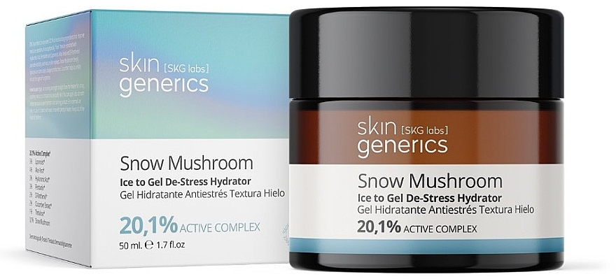Гель для обличчя - Skin Generics Snow Mushroom Ice to Gel De-Stress Hydrator 20,1% Active Complex — фото N2
