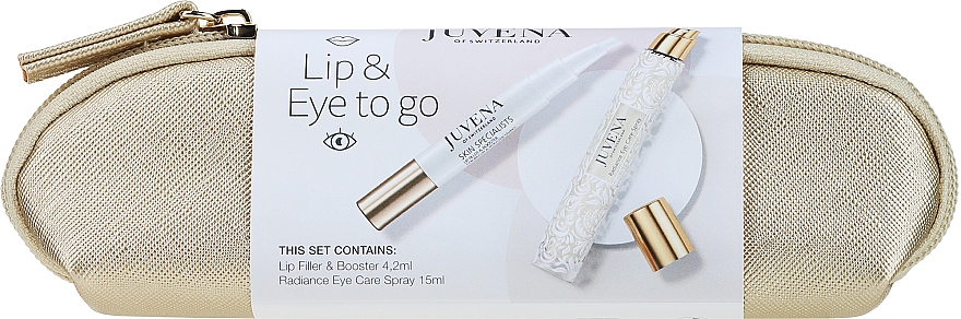 Набір - Juvena Lip & Eye To Go (lip/filler/4.2ml + eye/spray/15ml + pouch/1pc) — фото N1