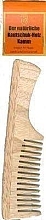 Парфумерія, косметика Гребінець для волосся з ручкою, 18.5 см, каучукове дерево - Golddachs Comb