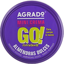 Духи, Парфюмерия, косметика Увлажняющий крем для лица, рук и тела "Сладкий миндаль" - Agrado Mini Cream Go!