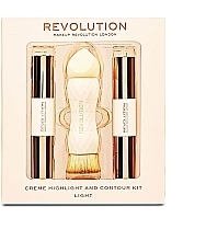 Духи, Парфюмерия, косметика Набор - Makeup Revolution Creme Highlight and Contour Kit (highlight/3.5g + concealer/7g + brush/1pc)