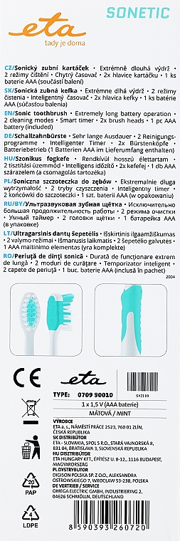 Зубна щітка - ETA Sonetic0709 90010 — фото N2