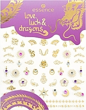 Парфумерія, косметика Наліпки для нігтів - Essence Love, Luck & Dragons Nail Jewels & Stickers