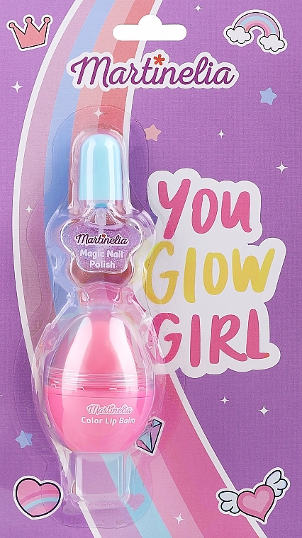 Набір - Martinelia Super Girl Set (lip balm/4.5g + nail polish/2ml) — фото N1