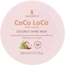 Парфумерія, косметика Зволожувальна маска для волосся - Lee Stafford Coco Loco With Agave Coconut Shine Mask