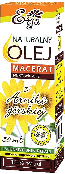 Натуральное мацератное масло из горной арники - Etja Natural Arnica Oil — фото N1