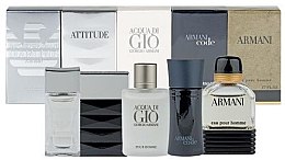 Духи, Парфюмерия, косметика Giorgio Armani Pour Homme Mini Set - Набор (edt/4ml + edt/5ml + edt/5ml + edt/4ml + edt/7ml)