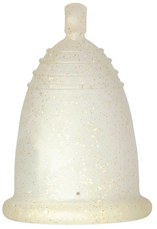Менструальная чаша с шариком, размер S, золотой глиттер - MeLuna Sport Menstrual Cup  — фото N1