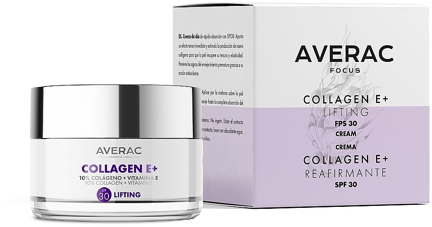 Денний крем ліфтинг із колагеном E+ SPF30                    - Averac Focus Day Cream With Collagen E + Reafirmante SPF30