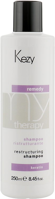 Восстанавливающий шампунь для волос с кератином - Kezy Remedy Restructuring Shampoo — фото N1