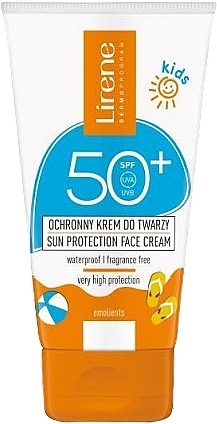 Детский солнцезащитный крем для лица SPF 50 - Lirene Kids Sun Protection Face Cream SPF 50 — фото N1