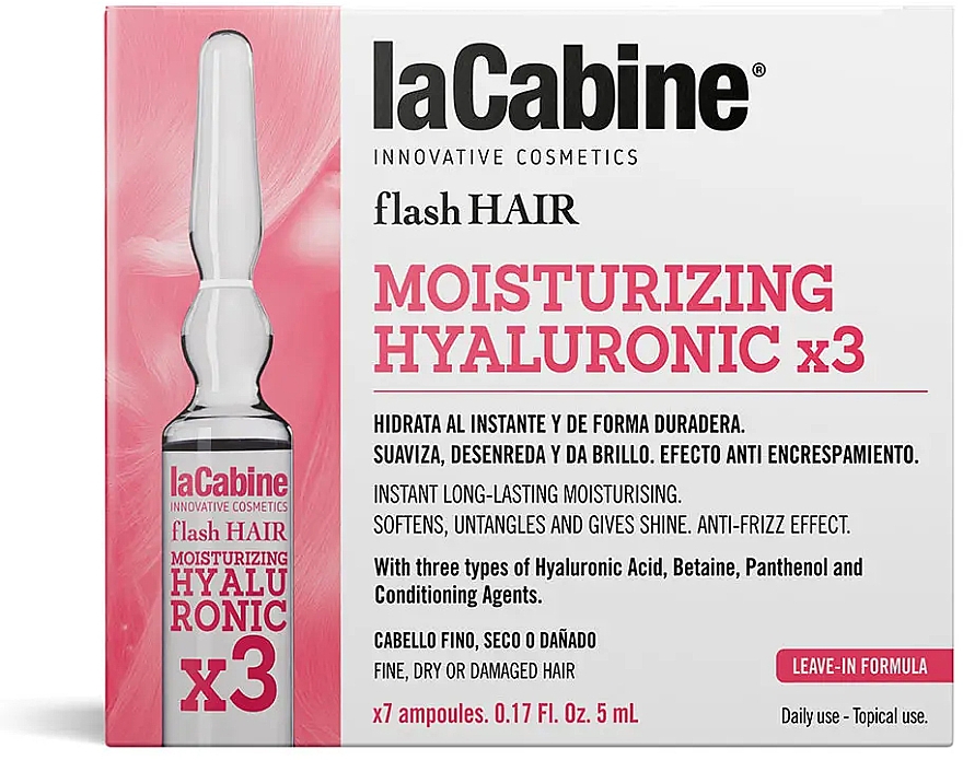 Ампулы для волос, увлажняющие - La Cabine Flash Hair Moisturizing Hyaluronic — фото N1