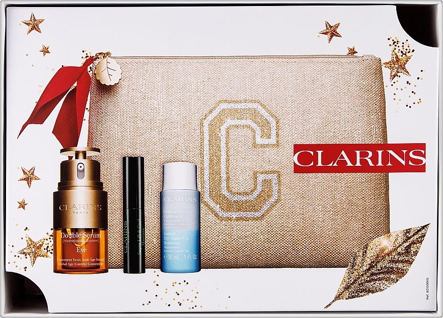 Набор - Clarins Double Serum Eye Set (eye/ser/20ml + mascara/3ml + rem/30ml + bag) — фото N4