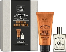 Парфумерія, косметика Scottish Fine Soaps Men’s Grooming Thistle & Black Pepper - Набір (edt/50ml + b/wash/200ml)