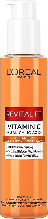 УЦІНКА Пінка з вітаміном С для очищення шкіри обличчя - L'Oreal Paris Revitalift Vitamin C Cleanser * — фото N1