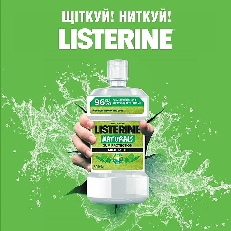 Ополаскиватель для полости рта c эфирными маслами "Naturals" - Listerine Naturals — фото N9