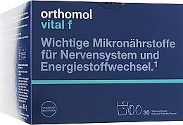 Парфумерія, косметика Вітаміни, гранули + капсули + таблетки зі стевією (30 днів) - Orthomol Vital F