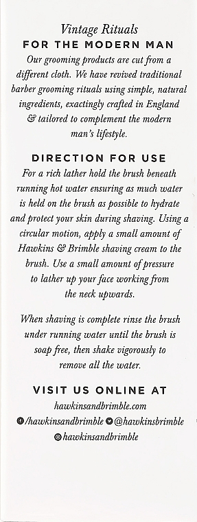 Помазок для бритья с синтетической щетиной - Hawkins & Brimble Synthetic Shaving Brush — фото N3