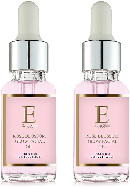 Набор - Eclat Skin London Rose Blossom Glow Facial Oil (oil/2x30ml) — фото N1