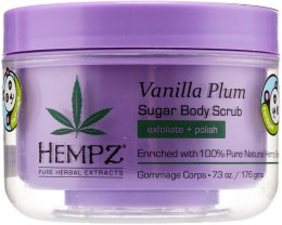 Парфумерія, косметика РОЗПРОДАЖ Цукровий скраб для тіла - Hempz Vanilla Plum Herbal Sugar Body Scrub *