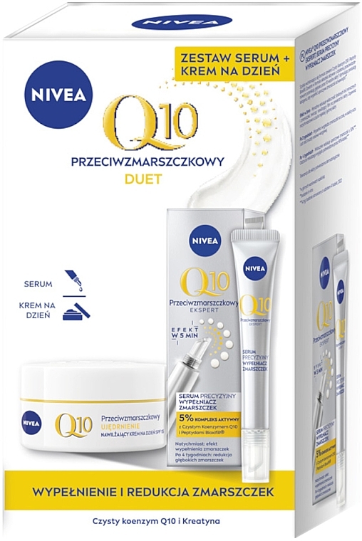 Набір - Nivea Q10 (f/ser/15ml + f/cr/50ml) — фото N1