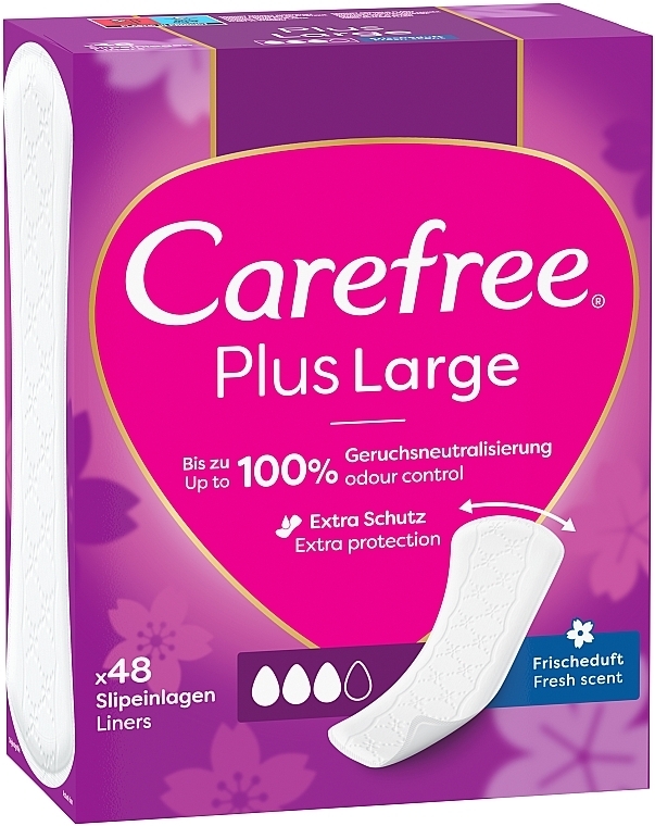 Щоденні гігієнічні прокладки, 48 шт - Carefree Plus Large Fresh Scent — фото N3