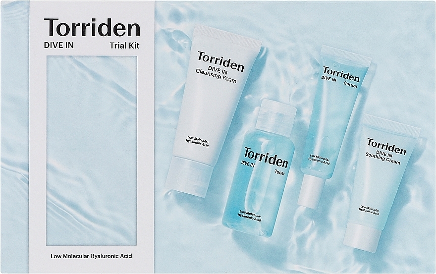 Набор - Torriden Dive-In Kit (cr/20ml + foam/30ml + toner/50ml + serum/20ml)