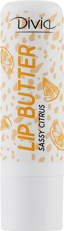 Бальзам-масло для губ, Di2001, с ароматом апельсина - Divia Sassy Citrus — фото N1