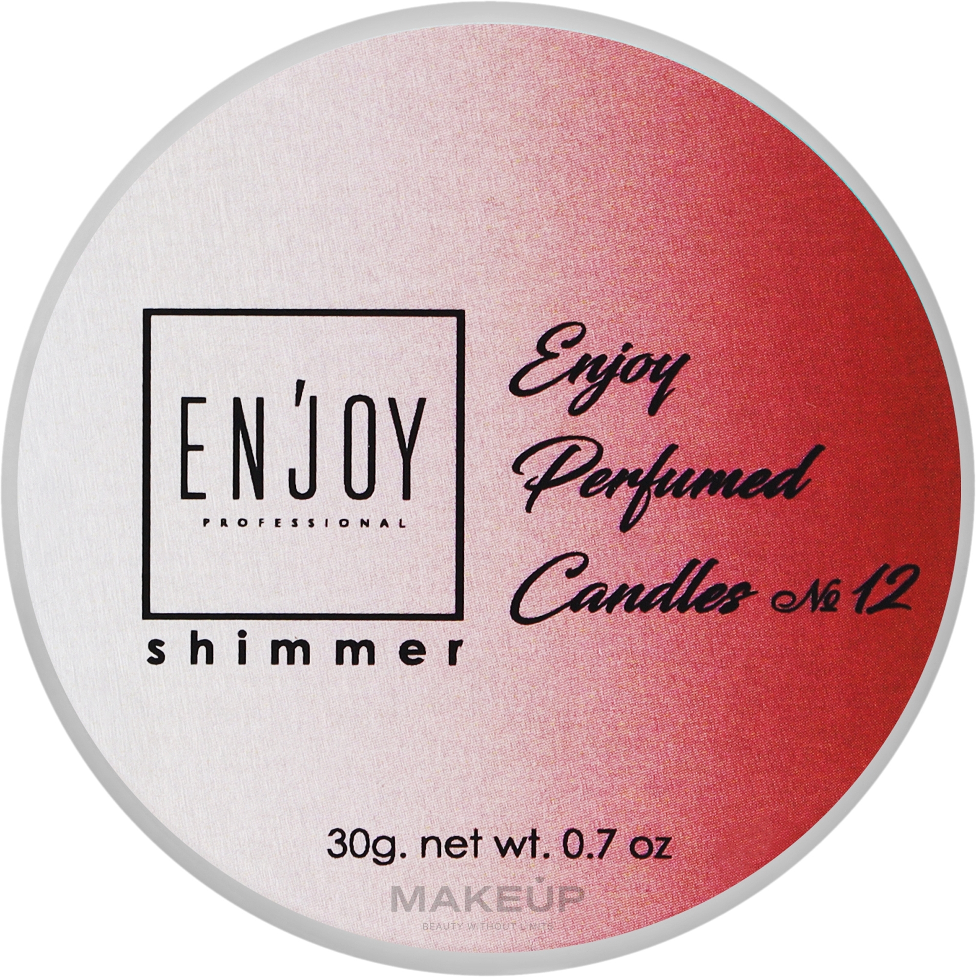 Парфумована масажна свічка - Enjoy Professional Shimmer Perfumed Candle Enjoy #12 — фото 30g