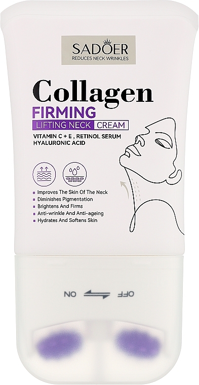 Крем-ролер для шиї - Sadoer Collagen Firming Lifting Neck Cream — фото N1