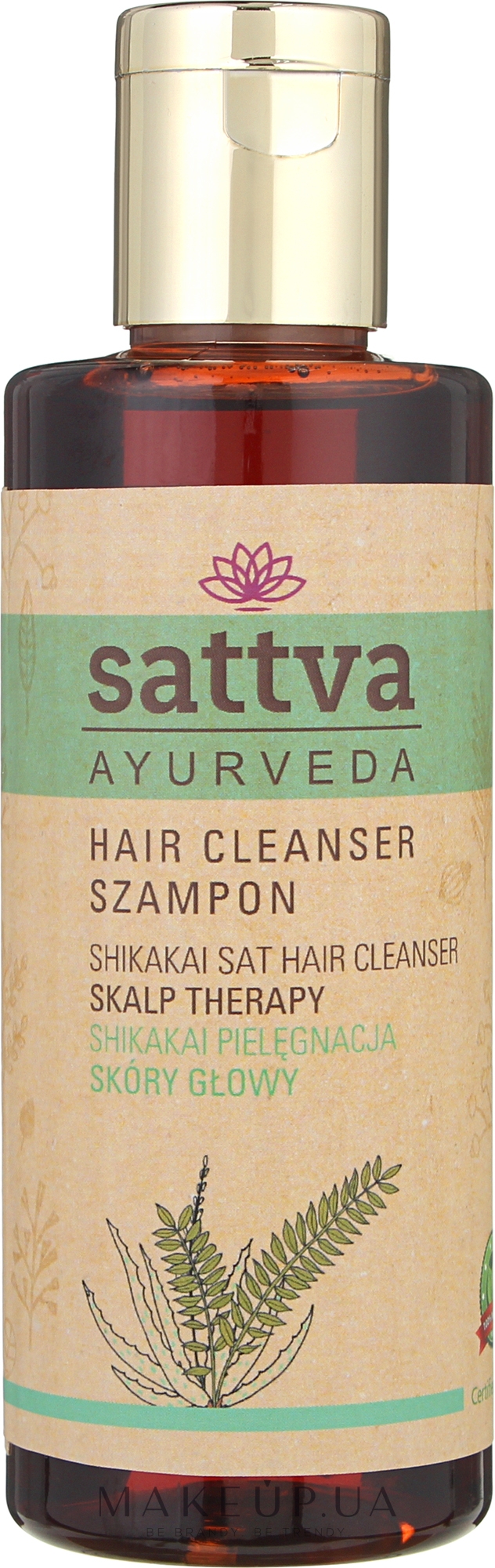Шампунь для волос - Sattva Ayurveda Shikakai Sat Hair Cleanser Shampoo — фото 210ml