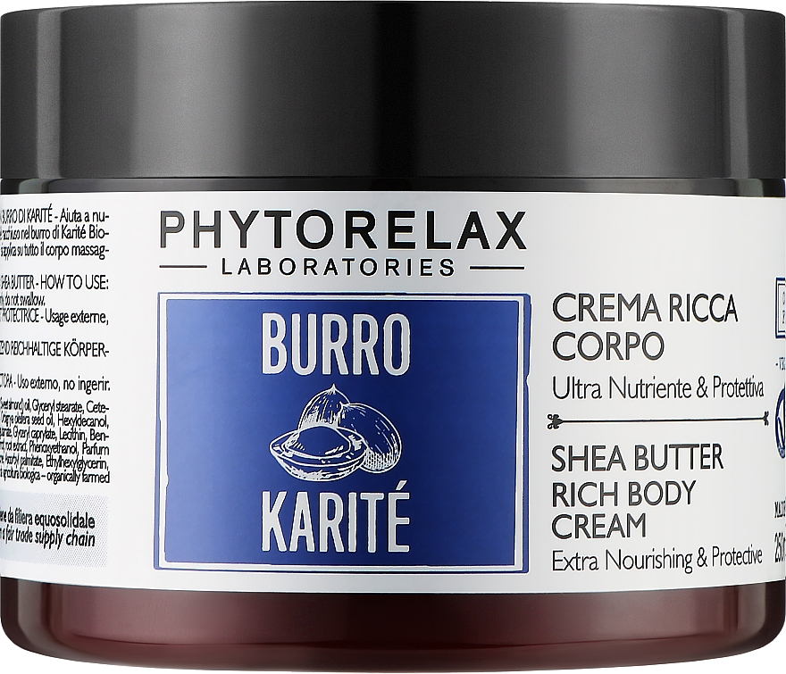 Насичений крем для тіла "Інтенсивне зволоження" - Phytorelax Laboratories Shea Butter Rich Body Cream