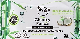 Парфумерія, косметика Серветки для зняття макіяжу "Кокос" - The Cheeky Panda Bamboo Cleansing Facial Wipes