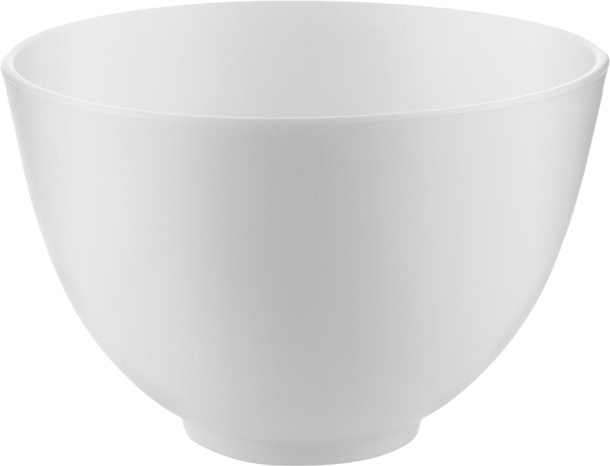 Силіконова миска для косметичних продуктів CS098W, d 10, з лопаткою, біла  - Cosmo Shop — фото N2