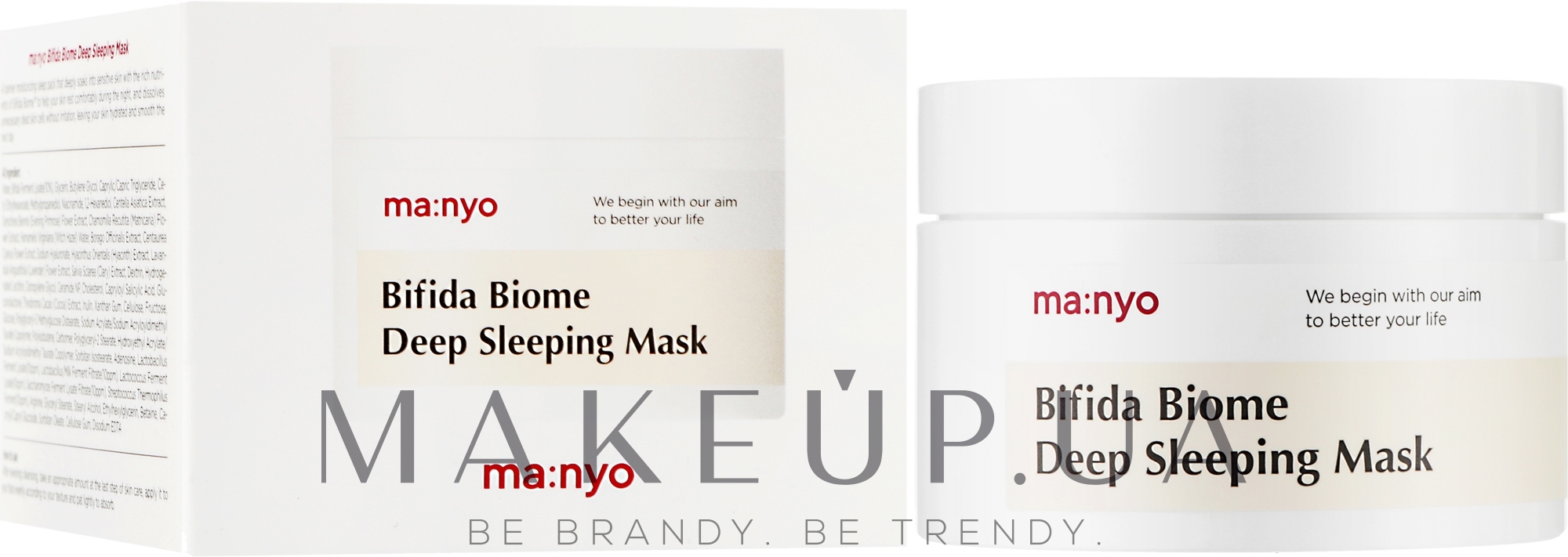 Ночная маска с пробиотиками и PHA-кислотой - Manyo Bifida Biome Deep Sleeping Mask — фото 100ml