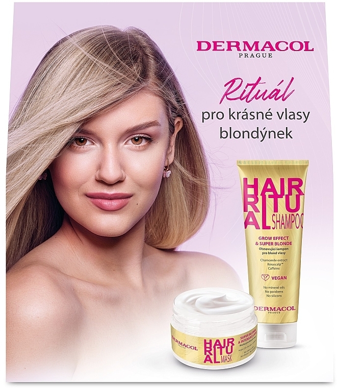 Набор - Dermacol Hair Ritual Grow & Super Blonde (shm/250 ml + mask/200 ml) — фото N1