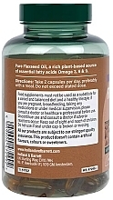 Льняное масло, 2000 мг - Holland & Barrett High Strength Cold Pressed Flaxseed Oil 2000mg — фото N3